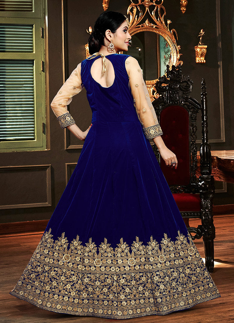 Velvet Anarkali Suit