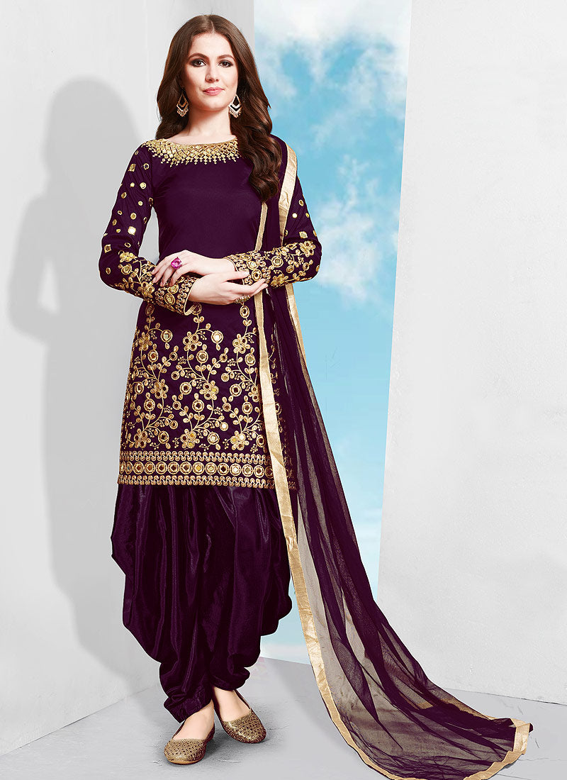 Embroidered Patiala Suit