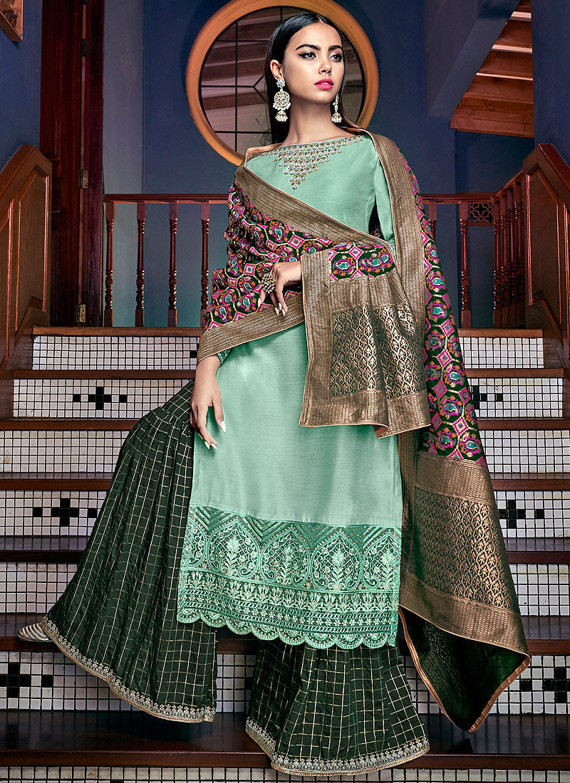 Silk Palazzo Pant Suit