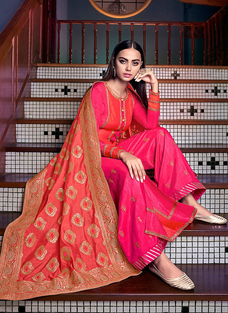 Silk Palazzo Pant Suit