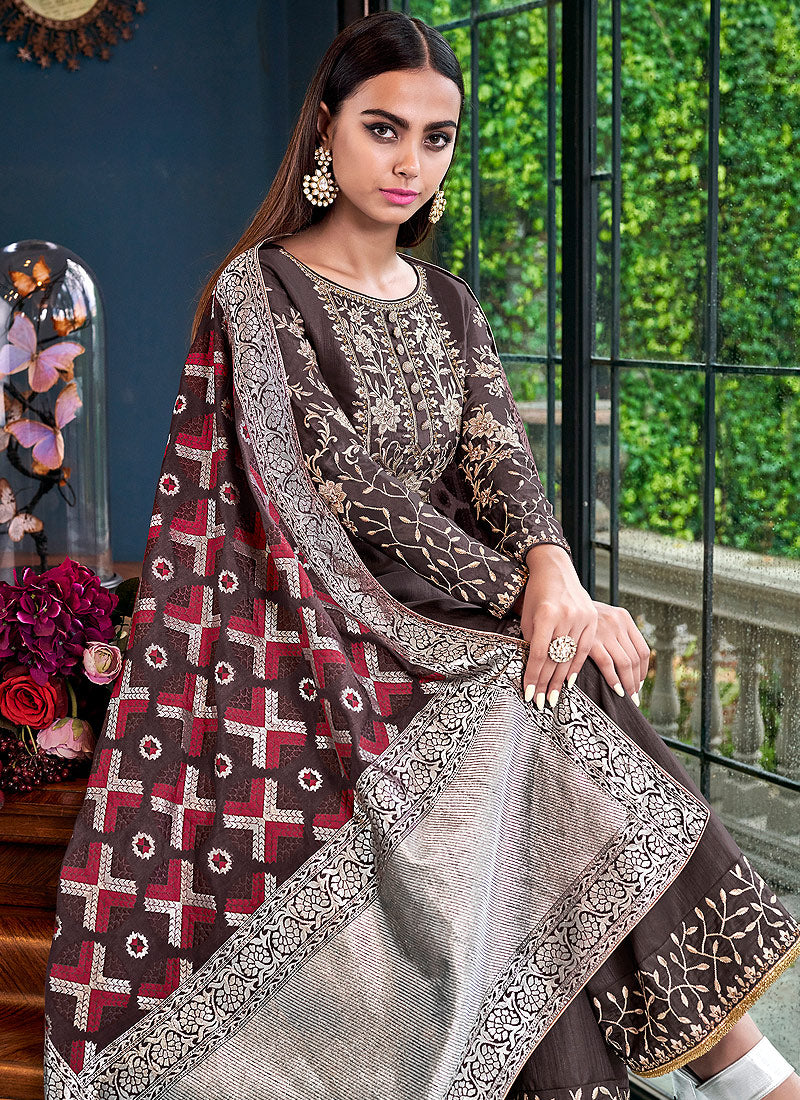 Silk Palazzos Pant Suit