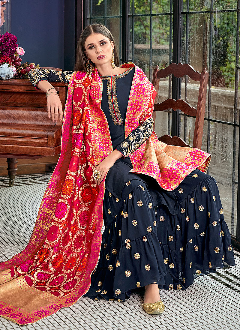 Silk Palazzos Pant Suit
