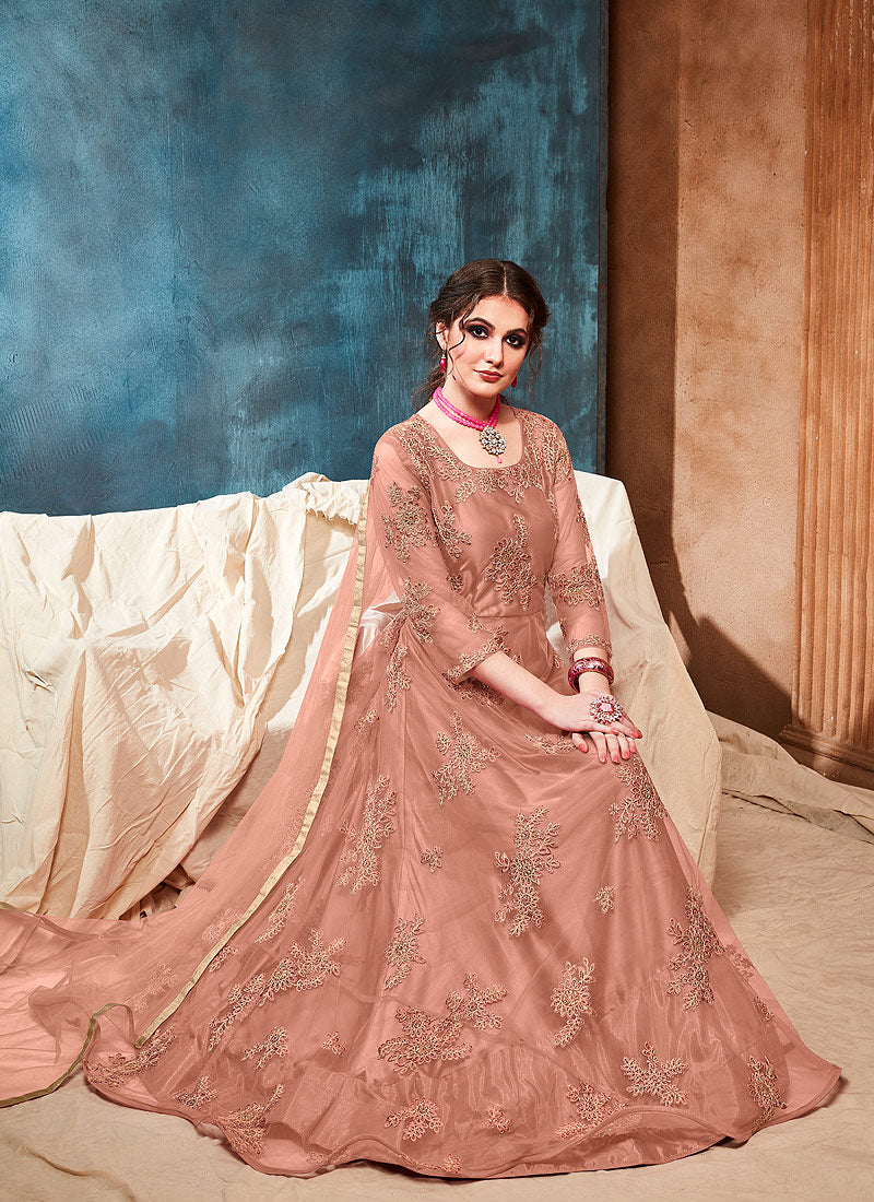 Embroidered Casual Anarkali Suit