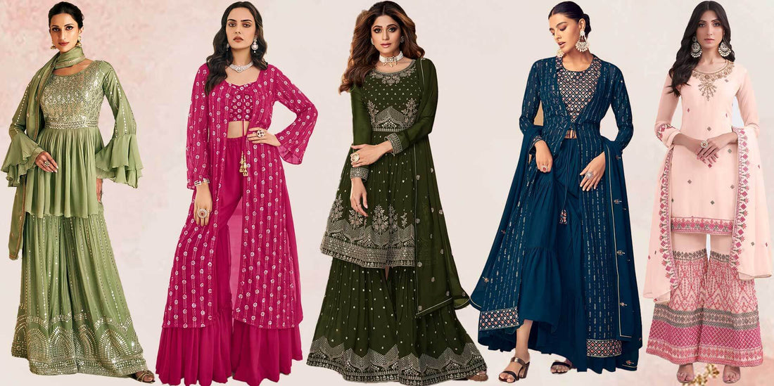 Glam Up Your Wardrobe with the Trendiest Sharara Suits