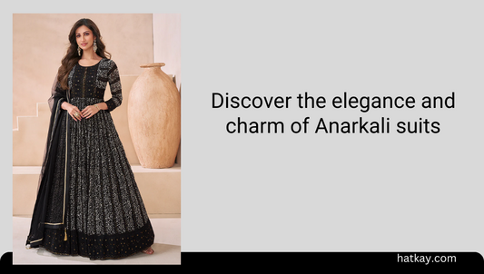 Black Traditional Embroidered Anarkali Gown Dress