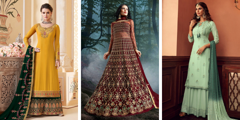 Indian Long Jacket Style Dresses | Dress materials, Silk anarkali suits,  Salwar kameez designs