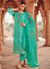 Teal Blue Handwork Embroidery Traditional Pant Style Suit