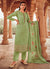 Light Green Handwork Embroidery Traditional Pant Style Suit