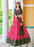 Pink And Green Sequence Embroidery Lehenga Choli