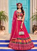 Rani Pink Sequence Embroidery Lehenga Choli