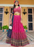 Pink And Blue Sequence Embroidery Lehenga Choli