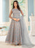 Grey Sequence Embroidery Traditional Anarkali Suit