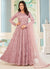 Pink Sequence Embroidery Traditional Anarkali Suit