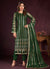 Dark Green Sequence Embroidery Pant Style Suit