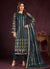 Royal Blue Sequence Embroidery Pant Style Suit