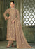 Beige Multi Pashmina Embroidery Salwar Kameez Suit