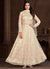Off White Thread And Sequence Embroidery Net Anarkali Suit