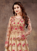 Golden Yellow Multi Embroidery Wedding Anarkali Lehenga In USA 