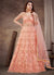 Peach Multi Embroidery Wedding Anarkali Lehenga