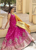 Hot Pink Silk Anarkali Suit In USA UK