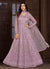 Light Purple Thread And Sequence Embroidery Net Anarkali Suit