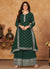 Green Embroidery Traditional Palazzo Suit