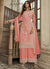 Peach Embroidery Pakistani Pant Style Suit