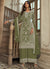 Olive Green Embroidery Pakistani Pant Style Suit
