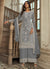 Pale Grey Embroidery Pakistani Pant Style Suit