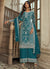 Turquoise Embroidery Pakistani Pant Style Suit