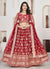 Bridal Red Sequence Embroidery Jacquard Lehenga Choli