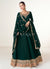 Dark Green Multi Embroidery Anarkali Dress