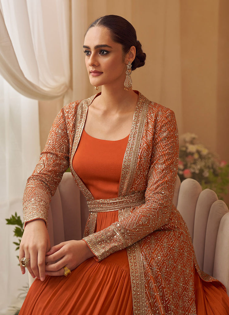 Buy Orange Engagement Outfits Online