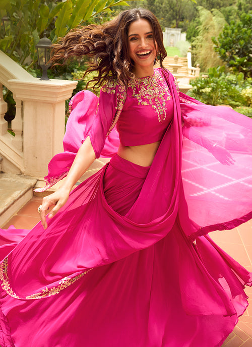 Buy Lehenga Saree with Jacket In USA