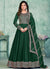 Green Embroidery Traditional Silk Anarkali Suit
