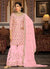 Pink Sequence Embroidery Traditional Gharara Suit