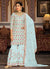 Blue Sequence Embroidery Traditional Gharara Suit