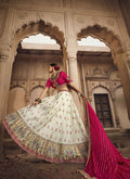 Cream Magenta Lehenga Choli In USA Germany