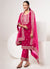 Magenta Traditional Embroidery Pant Style Suit