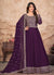 Purple Sequence Embroidered Silk Anarkali Suit