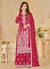 Magenta Sequence Embroidery Traditional Palazzo Suit