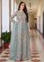 Teal Blue Traditional Net Anarkali Suit