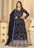 Dark Blue Sequence Embroidered Designer Anarkali Suit