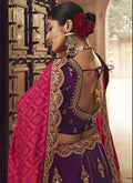 Purple Orange Lehenga Choli In USA UK AUSTRALIA