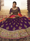 Purple Orange Lehenga Choli In USA UK