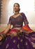 Purple Orange Embroidery Viscose Lehenga Choli In USA