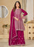 Magenta Reshamkari Embroidery Festive Palazzo Suit