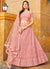 Pink Mirror Work Embroidery Designer Lehenga Choli