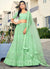 Green Mirror Work Embroidery Designer Lehenga Choli