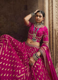 Hot Pink Viscose Lehenga Choli In USA Canada